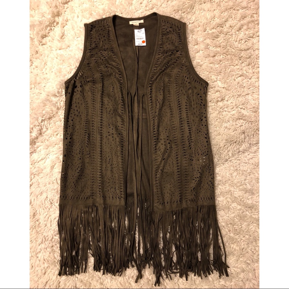 Brown Fringe Vest